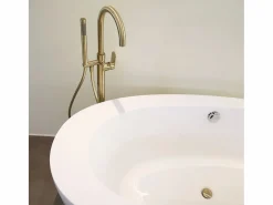 Essebagno Charme II columna de suelo mecánica para bañera isla oro cepillado Dorado Best