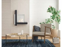 Chasis - Biochimenea de pared de metal Negro Online