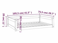 Garden Furniture Cama De Animales De Compañía|Chatham Cama para perros madera maciza de pino 105,5x75,5x28 cm