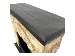 Chimenea de bioetanol Belluno, biochimenea de pie, efecto piedra artificial, L105xP38xH100 Multicolor Hot