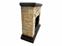 Chimenea de bioetanol Belluno, biochimenea de pie, efecto piedra artificial, L105xP38xH100 Multicolor Hot