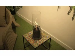 Chimenea de bioetanol blanca TOLOSA, biochimenea de sobremesa, D20 x H49,5, para interior y exterior Blanco Online