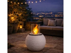 Chimenea|Chimenea|Chimenea de bioetanol, brasero de jardín, de pie, para uso interior y exterior, BOTTICELLI Corda , d.40 x h.54