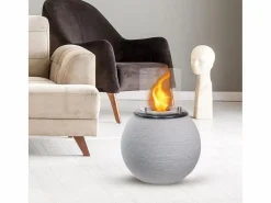 Chimenea|Chimenea|Chimenea de bioetanol, brasero de jardín, de pie, para uso interior y exterior, BOTTICELLI Corda , d.40 x h.54