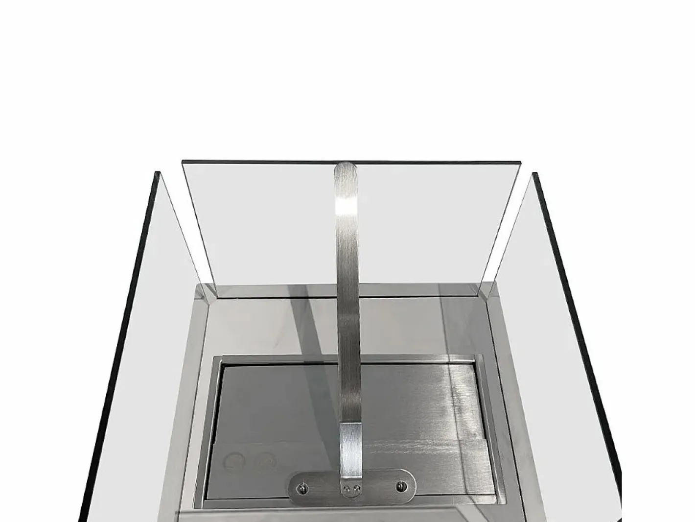 Chimenea|Chimenea|Chimenea de bioetanol de suelo para interior y exterior Ischia White 40x40x115