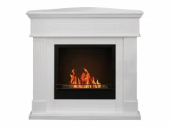 Chimenea|Chimenea|Chimenea de bioetanol de esquina blanca FORD, biochimenea independiente, L110 x P63 x H102