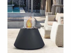 Chimenea de bioetanol de pie STROMBOLI antracita, brasero para interior y exterior, d.60 x h.56^ Discount