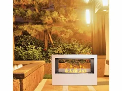Chimenea de bioetanol de pie Giotto S White 100x30x70 para interior/exterior Blanco New