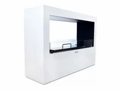 Chimenea de bioetanol de pie Giotto S White 100x30x70 para interior/exterior Blanco New