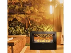 Chimenea|Chimenea|Chimenea de bioetanol de pie Giotto S Black 100x30x70 para interior/exterior