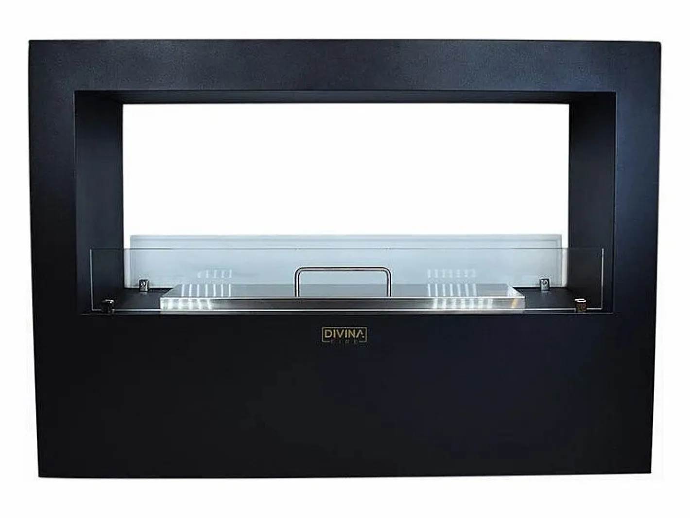 Chimenea|Chimenea|Chimenea de bioetanol de pie Giotto S Black 100x30x70 para interior/exterior