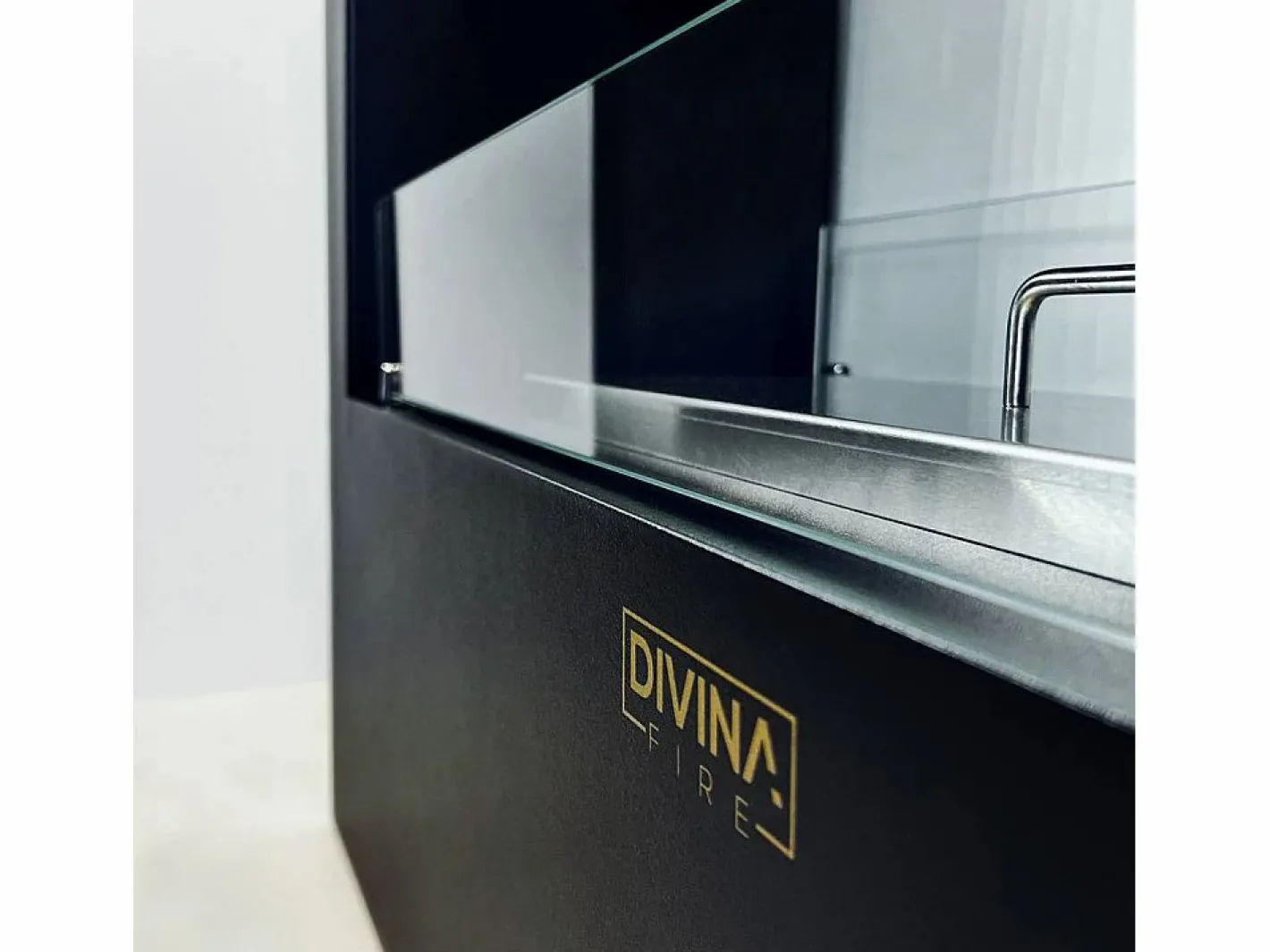 Chimenea|Chimenea|Chimenea de bioetanol de pie Giotto S Black 100x30x70 para interior/exterior