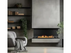 Chimenea de bioetanol empotrada TREVI 120, 3 lados, 3 lados abiertos, 120x50 cm^ Best