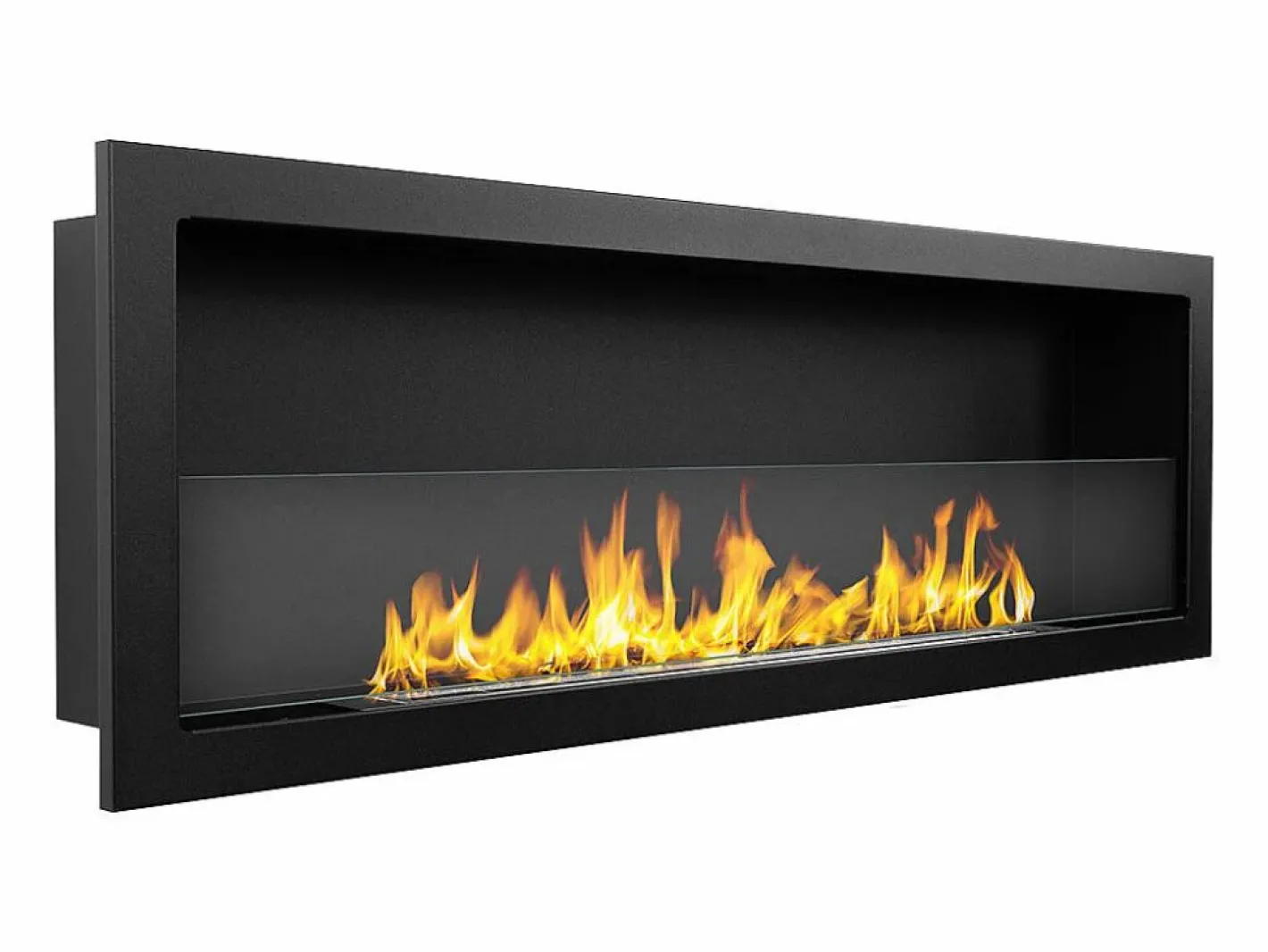 Chimenea de bioetanol empotrada en la pared biochimenea 120x40 FURORE 120 Negro Discount
