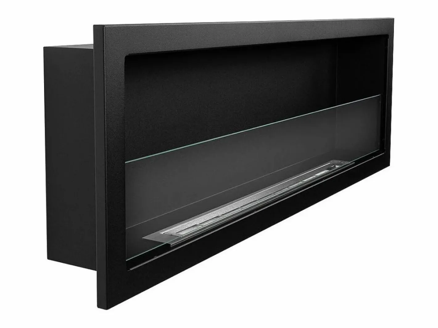 Chimenea de bioetanol empotrada en la pared biochimenea 120x40 FURORE 120 Negro Discount