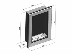 Chimenea de bioetanol empotrada Frame 550 SimpleFire con cristal - mate^ Online