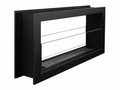 Chimenea de bioetanol empotrada de doble cara biochimenea 2 caras 90x40 MONTEFALCO 90 Negro Sale