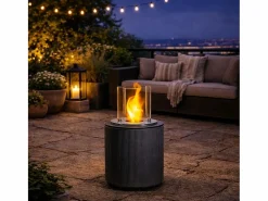 Chimenea de bioetanol MODIGLIANI de hierro fundido gris para uso interior y exterior, D.36 x H.56^ Best
