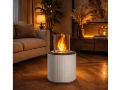Chimenea|Chimenea|Chimenea de bioetanol MODIGLIANI Perla, brasero de suelo para interior y exterior, d.36 x h.56