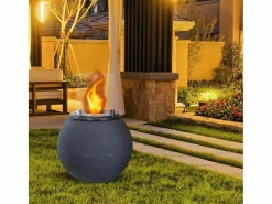 Chimenea de bioetanol para suelo de jardín, para interior y exterior, BOTTICELLI Hierro fundido d.40 x h54^ New