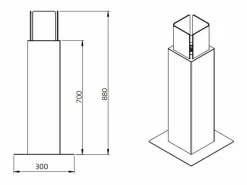 Chimenea de bioetanol para jardín y exterior Capri 70 negra^ Discount