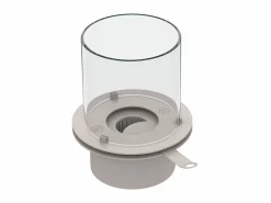 Chimenea|Chimenea|Chimenea de bioetanol RAFFAELLO Pearl White, brasero de pie para interior y exterior, d.35 x h.55