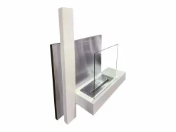 Chimenea de bioetanol VIENNA, biochimenea de pared, blanca, L65 x H75 x D23 Blanco Clearance