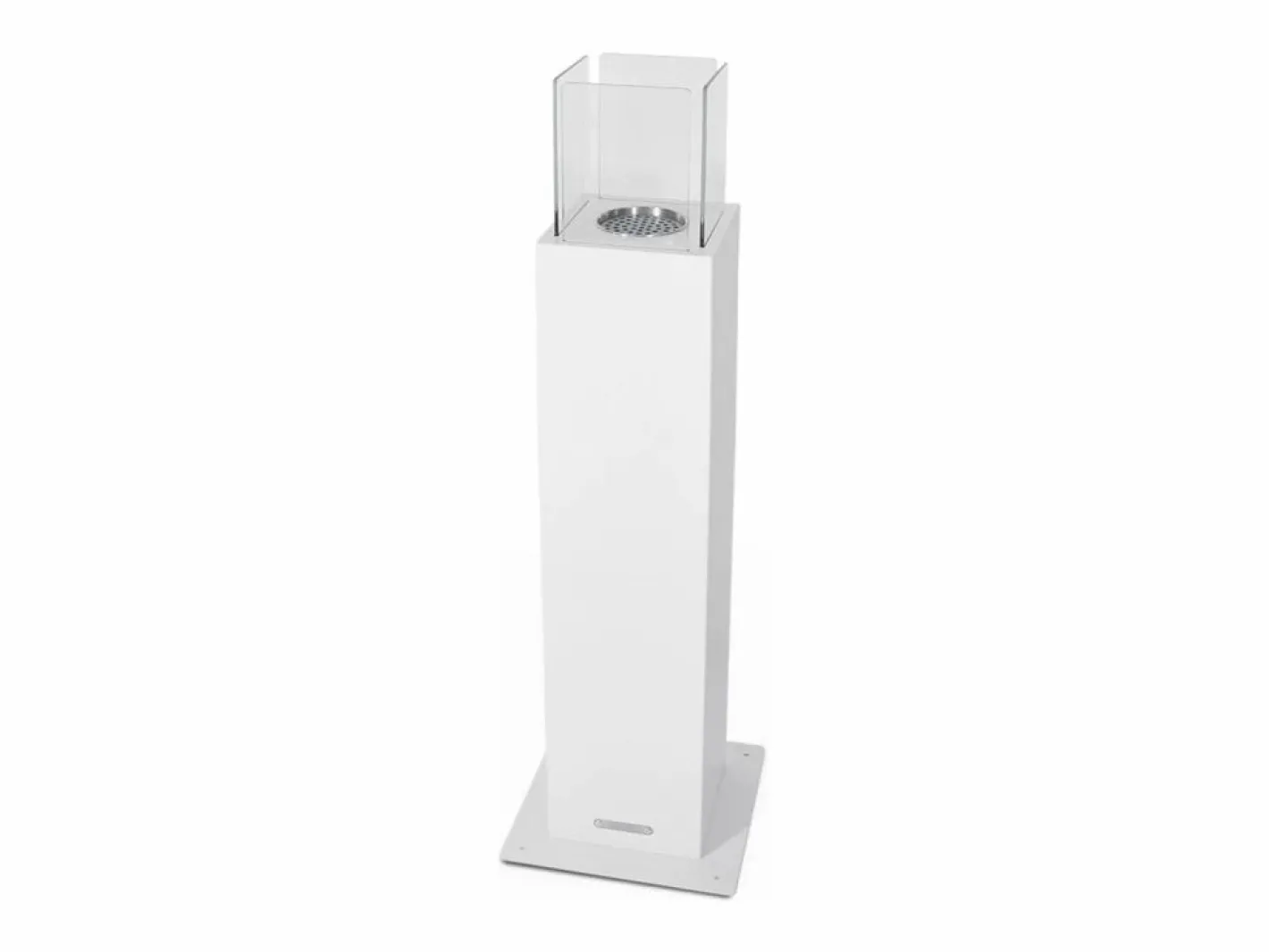 Chimenea de jardín de bioetanol para exterior Capri 110 blanca^ Outlet