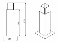 Chimenea de jardín de bioetanol para exterior Capri 110 Black Negro New