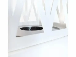 Chimenea de jardín de bioetanol para exterior Vulcano White 40x40x145^