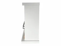 Chimenea de suelo de bioetanol Biochimenea Stockholm en madera blanca L75xD24xH68 cm^ Sale