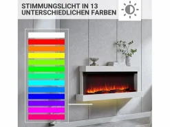 Chimenea|Chimenea|Chimenea eléctrica BALDERIA Achilles (L) - Chimenea de pared con calefacción -
