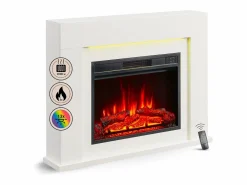 Chimenea eléctrica BALDERIA Finn Design - Chimenea de pie - Blanca Blanco Outlet