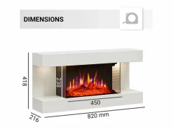 Chimenea eléctrica BALDERIA Ida ñ Chimenea de pared -^ Online