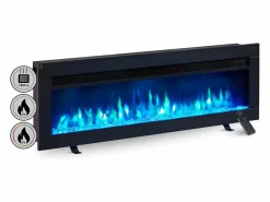 Chimenea eléctrica BALDERIA Agnes 40 - Chimenea de pie, de pared o empotrable - Negro Outlet