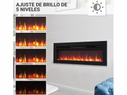 Chimenea eléctrica BALDERIA Agnes 36 - Chimenea de pie, de pared o empotrable - Negro Sale