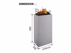 Chimenea eléctrica BALDERIA Ikaros - Chimenea de pie - Aspecto hormigón^ Sale