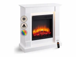 Chimenea eléctrica BALDERIA Ladina - Chimenea de pie - Blanca Blanco Outlet