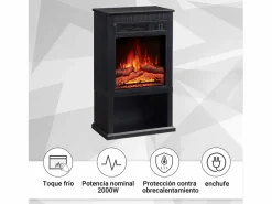 Chimenea|Chimenea|Chimenea eléctrica BALDERIA Ember - Chimenea de pie -