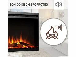 Chimenea eléctrica BALDERIA Atalanta 72 - Chimenea empotrable - Negro Clearance