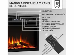 Chimenea eléctrica BALDERIA Atalanta 72 - Chimenea empotrable - Negro Clearance