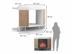 Chimenea eléctrica 100x73x80 lynea^Vicco Clearance