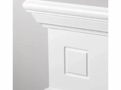 Chimenea eléctrica CAMBRIDGE, chimenea de pie, madera blanca, 110x25x95h Blanco Outlet
