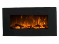 Chimenea eléctrica CHANDELA - L.84xAn.14xAlt.45cm - Negra^FLAMATECH Discount