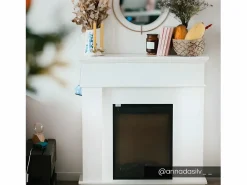 FLAMATECH Chimenea|Chimenea|Chimenea eléctrica con marco VESUVIA – Color