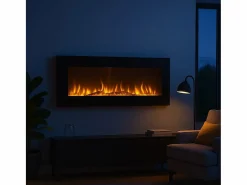 Chimenea|Chimenea|Chimenea eléctrica DALLAS chimenea de pared L127 x P 11 x H50