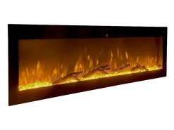 Chimenea|Chimenea|Chimenea eléctrica de pared, frontal y empotrada, CHICAGO130, L127 x D14 x H45