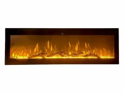 Chimenea|Chimenea|Chimenea eléctrica de pared, frontal y empotrada, CHICAGO130, L127 x D14 x H45