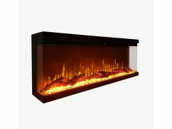 Chimenea eléctrica de pared, chimenea empotrada de 3 lados, BOSTON100 L101,6 x P20 x H44 Negro Online