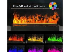 Chimenea|Chimenea|Chimenea eléctrica de vapor de agua con quemador integrado 3D APP 75 PRO-LINE